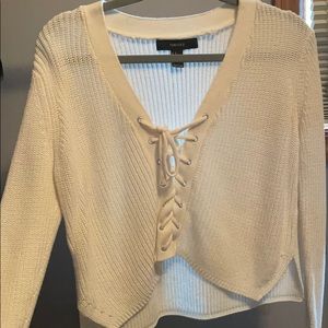 Cream crop forever 21 sweater